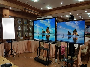 Ameya International เอมีญ่า งาน ติดตั้ง โปรเจคเตอร์ projector LCD DLP Laser เครื่องฉายภาพ 3 มิติ เครื่อง visualizer จอรับภาพ จอโปรเจคเตอร์
